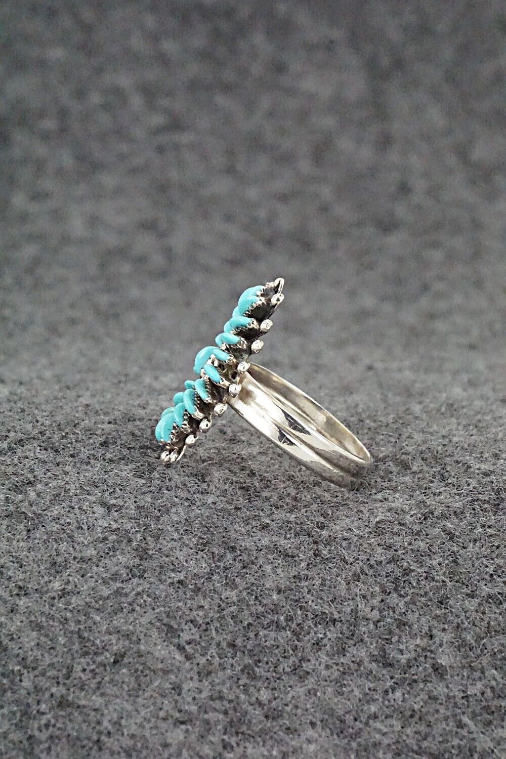 Turquoise & Sterling Silver Ring - Connie Wyaco - Size 6.5