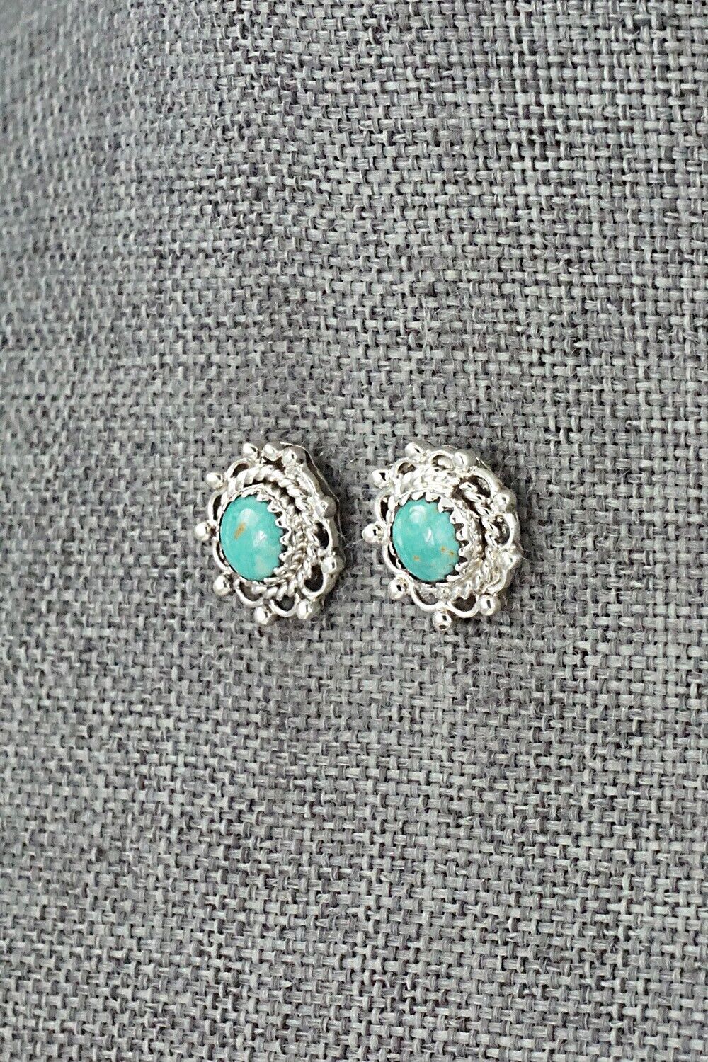 Turquoise & Sterling Silver Earrings - Harris Largo