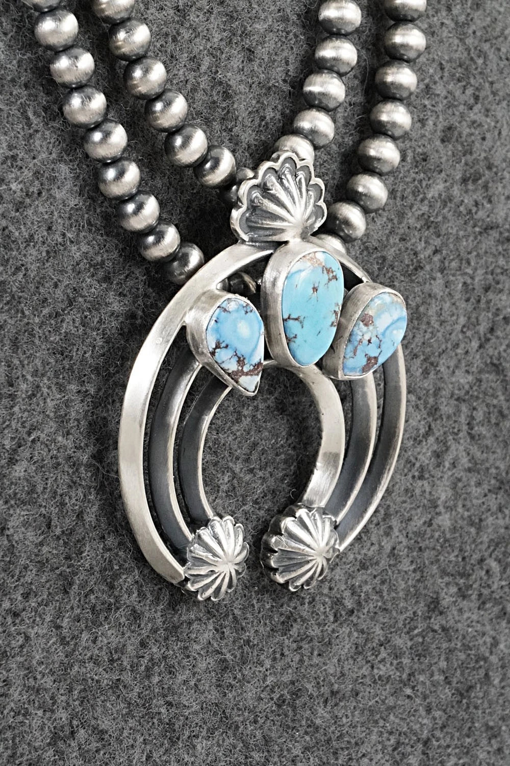 Turquoise & Sterling Silver Necklace - Davey Morgan