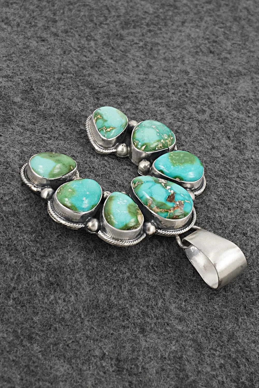 Turquoise & Sterling Silver Pendant - Paul Livingston