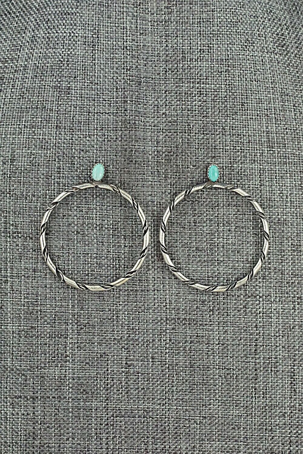 Turquoise & Sterling Silver Earrings - Nashina Tsosie