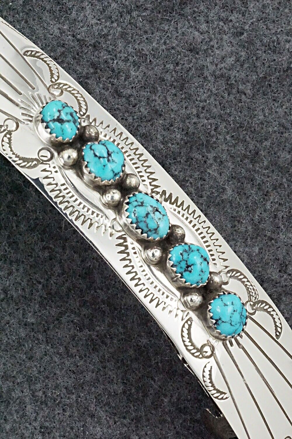 Turquoise & Sterling Silver Hair Barrette - Jolene Begay