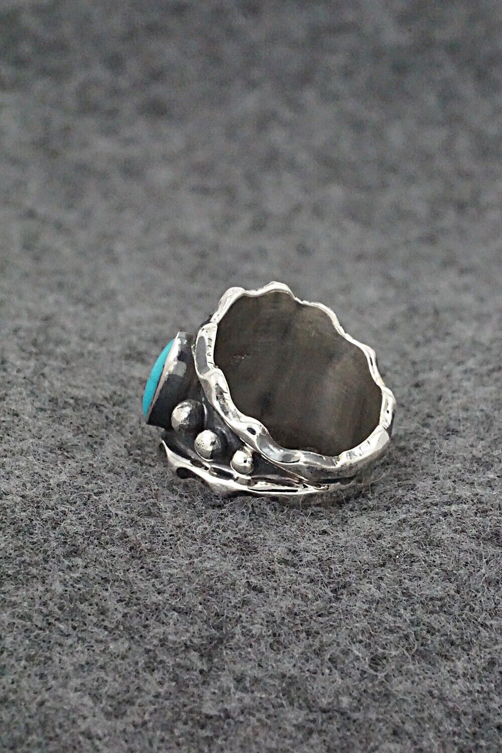 Turquoise & Sterling Silver Ring - Andrew Vandever - Size 6.5