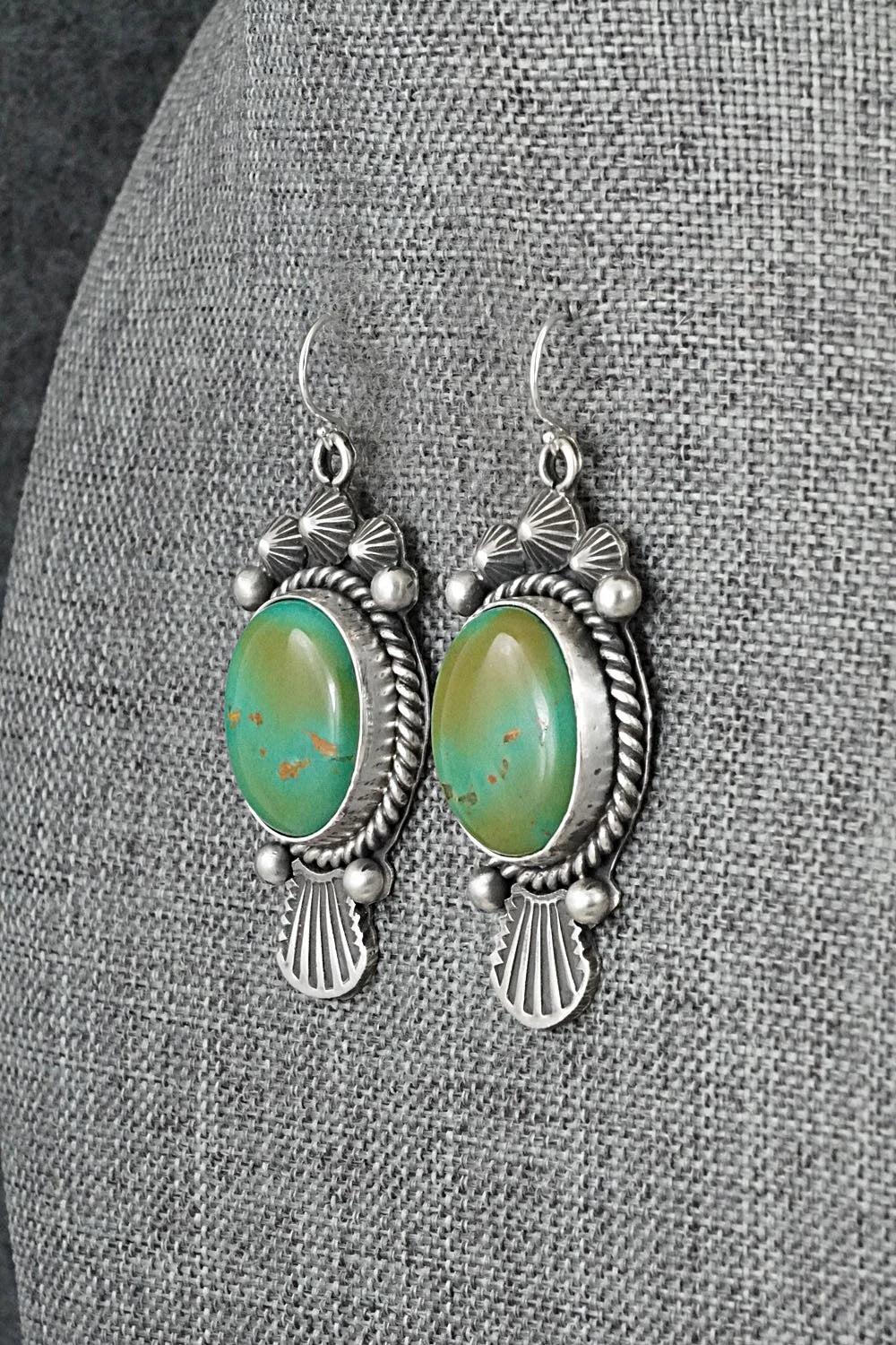 Turquoise & Sterling Silver Earrings - Michael Calladitto