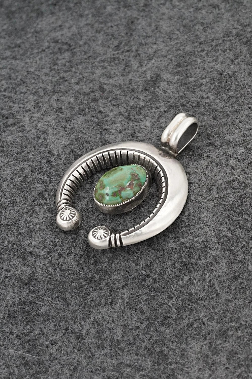 Turquoise & Sterling Silver Naja Pendant - Calvin Martinez