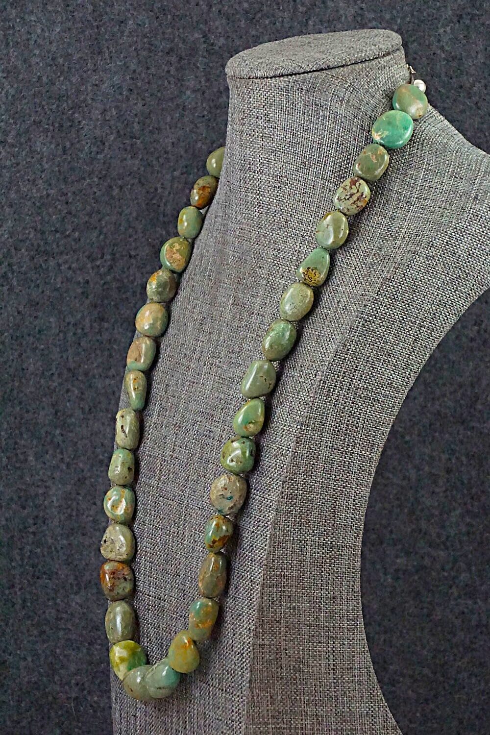 Turquoise & Sterling Silver Necklace 24" - Louise Joe