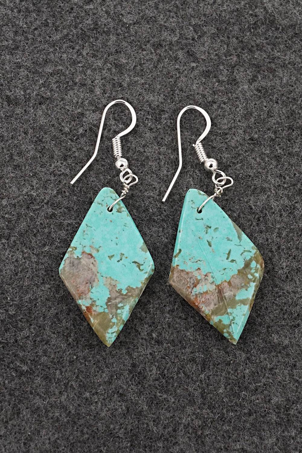 Turquoise & Sterling Silver Earrings - Louise Pete
