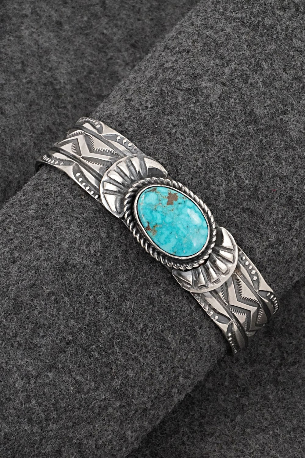 Turquoise & Sterling Silver Bracelet - Tillie Jon