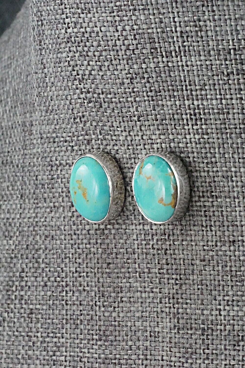 Turquoise & Sterling Silver Earrings - Marco Begaye