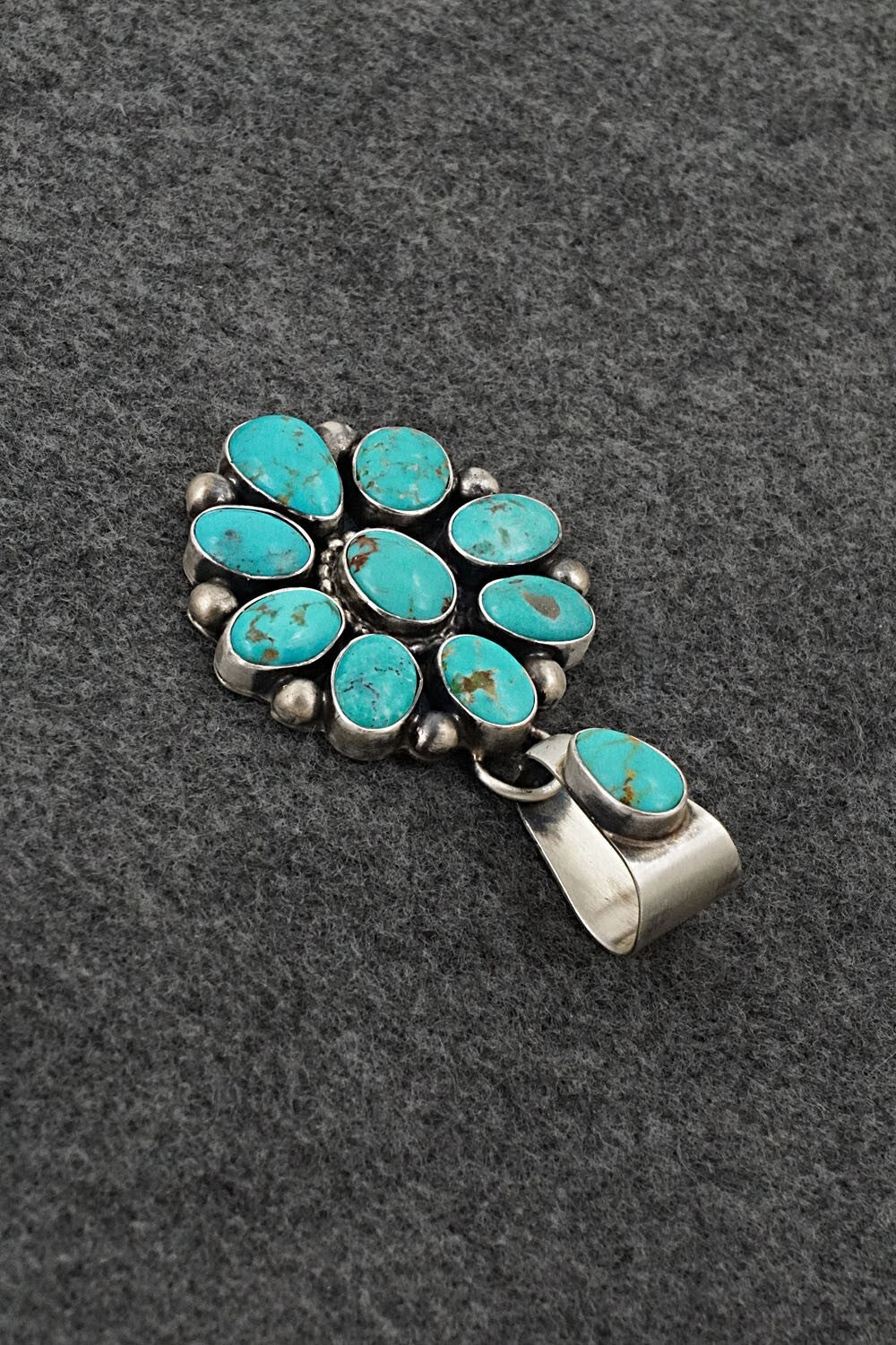 Turquoise & Sterling Silver Pendant - Kathleen Livingston