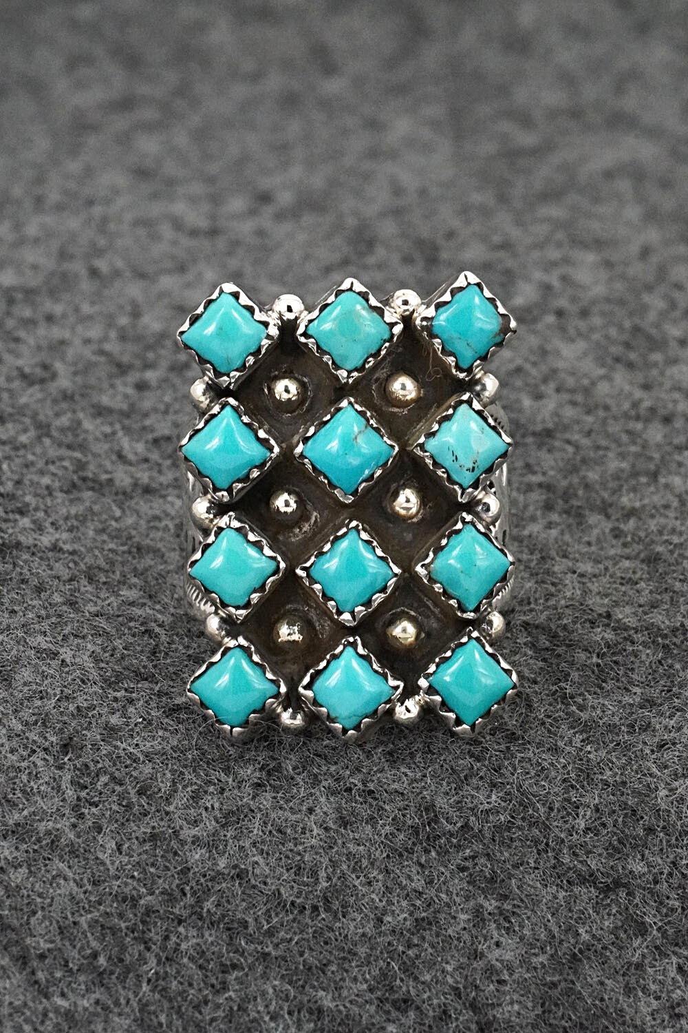 Turquoise & Sterling Silver Ring - Verley Betone - Size 6.5