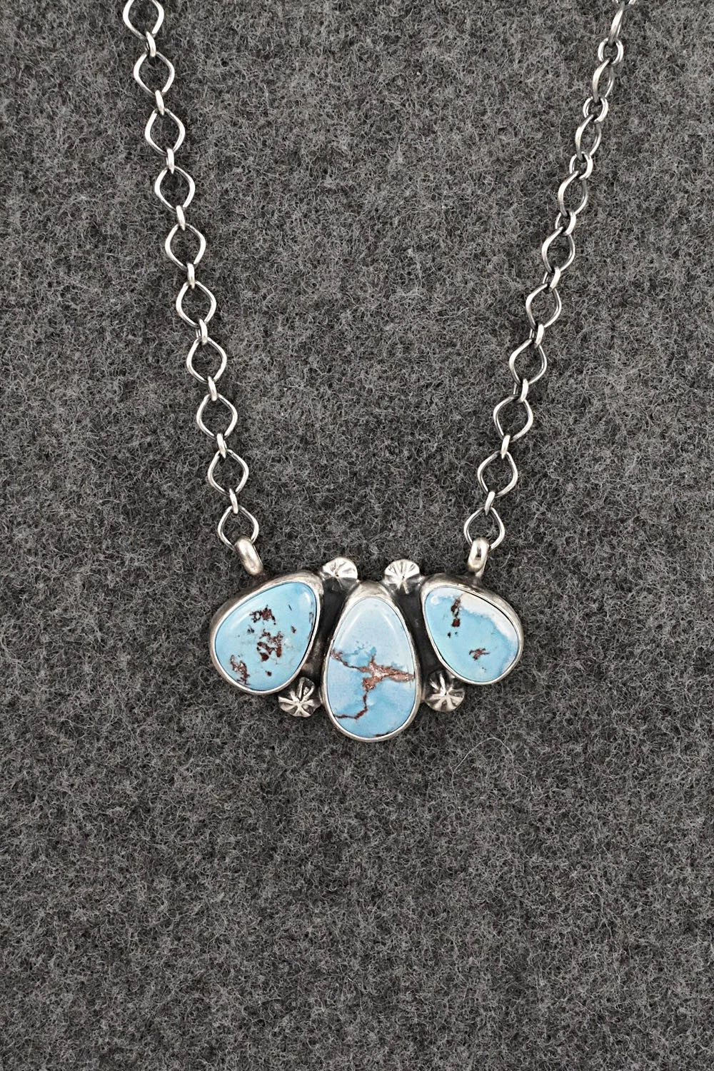 Turquoise & Sterling Silver Necklace - Darrin Livingston