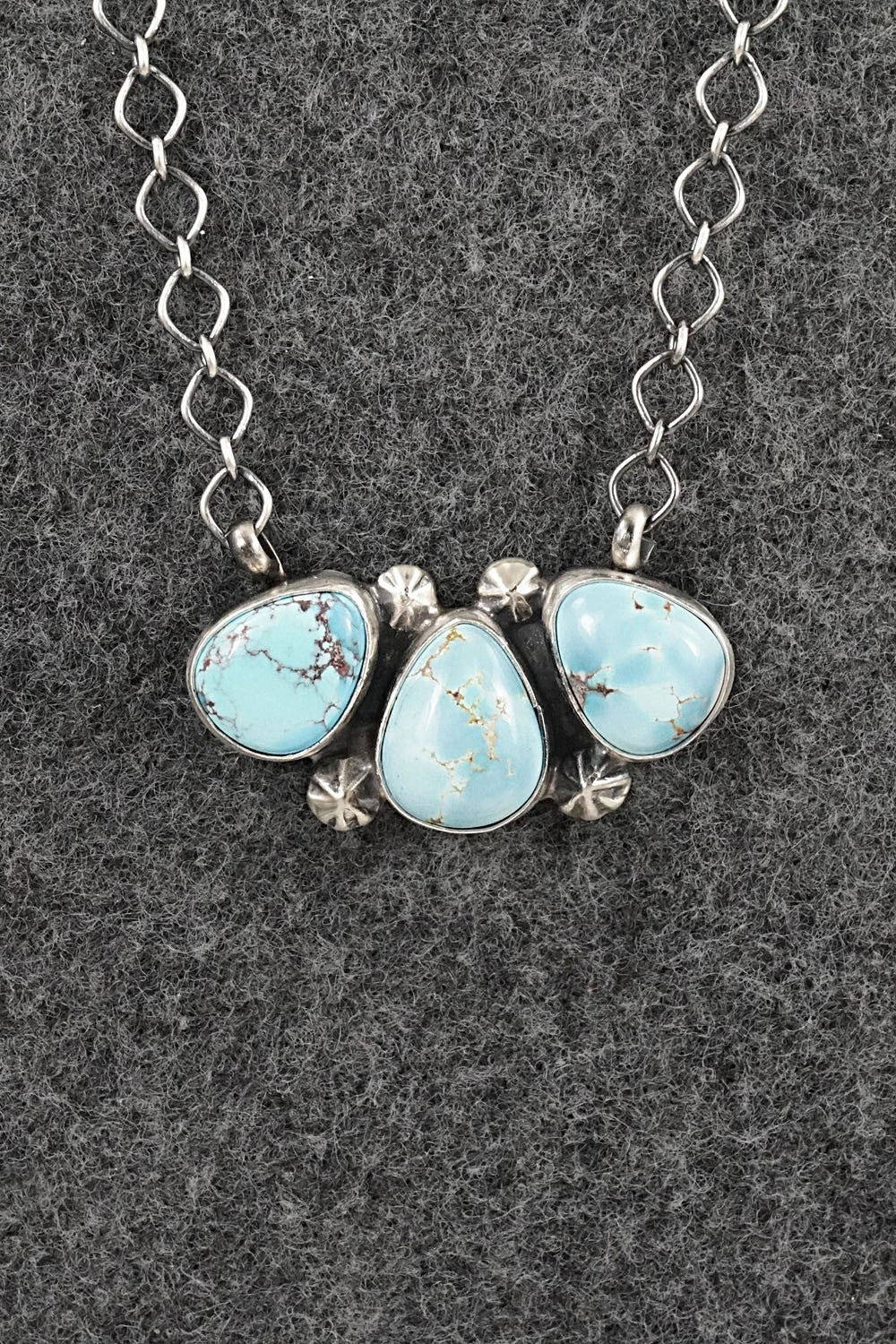 Turquoise & Sterling Silver Necklace - Darrin Livingston