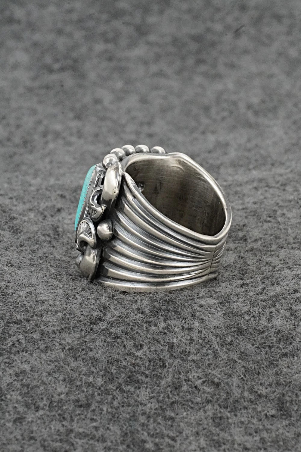 Turquoise & Sterling Silver Ring - Delbert Gordon - Size 7.5