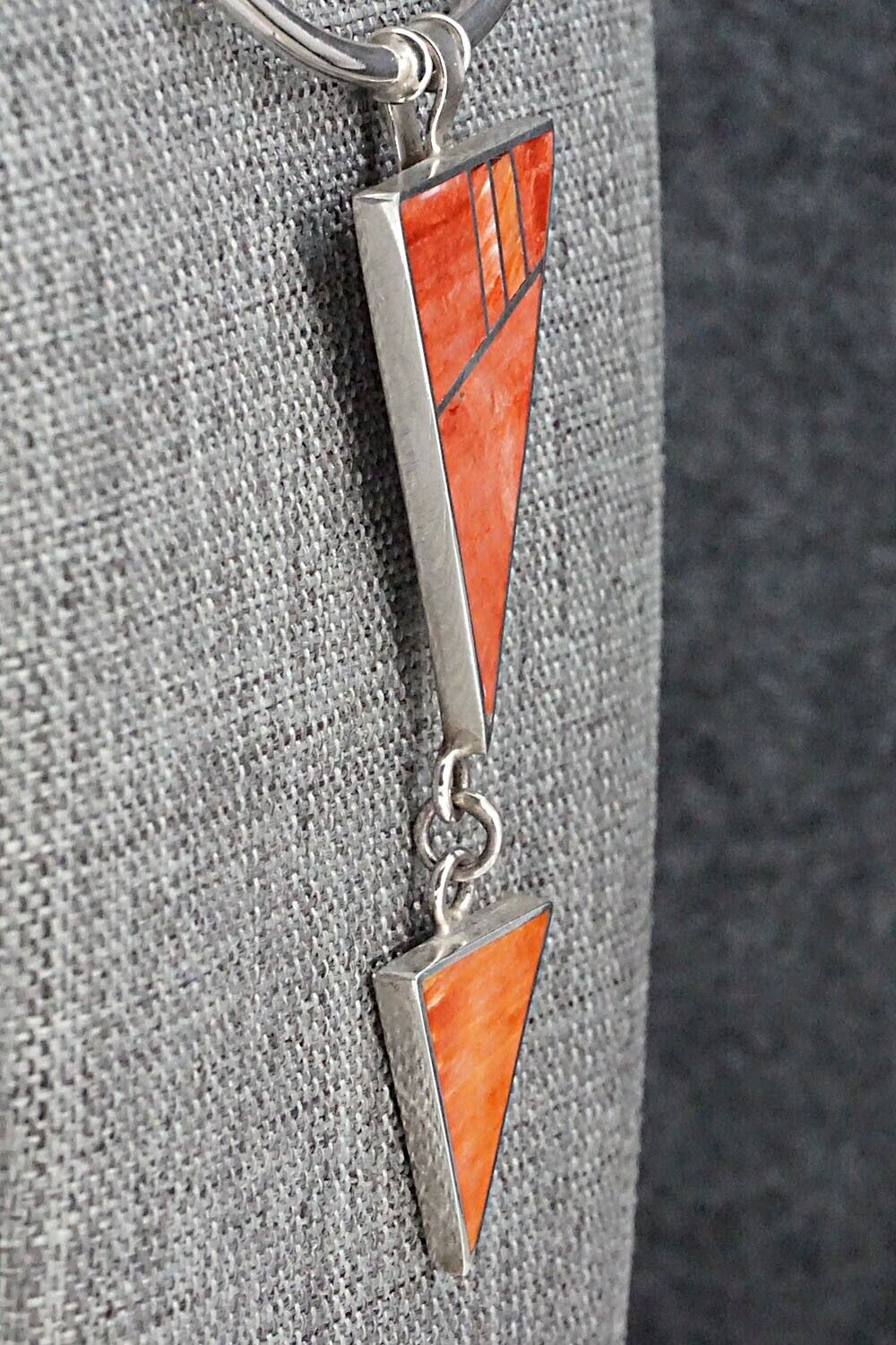 Spiny Oyster & Sterling Silver Necklace - Harold Smith