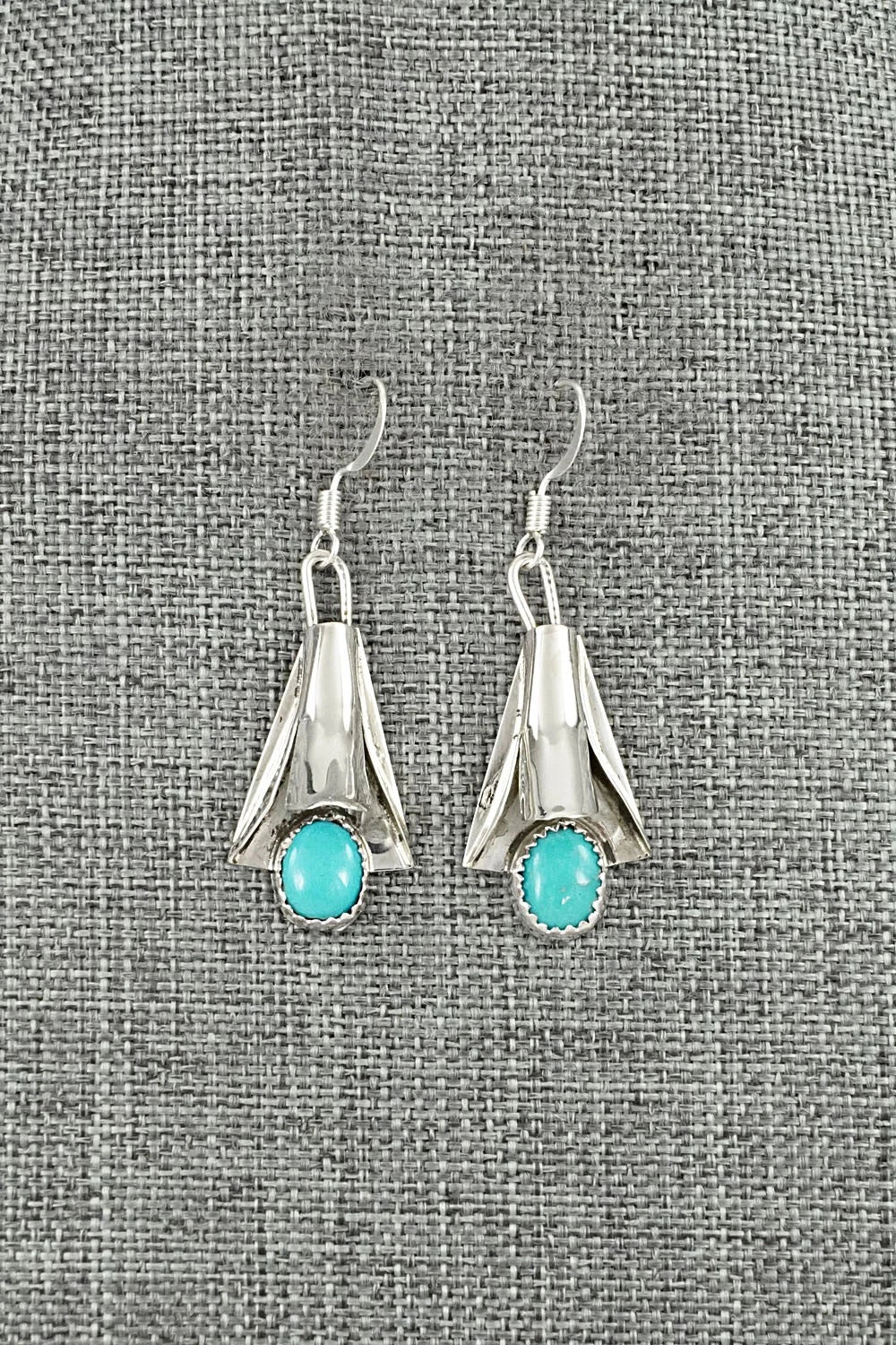 Turquoise & Sterling Silver Earrings - Louise Yazzie