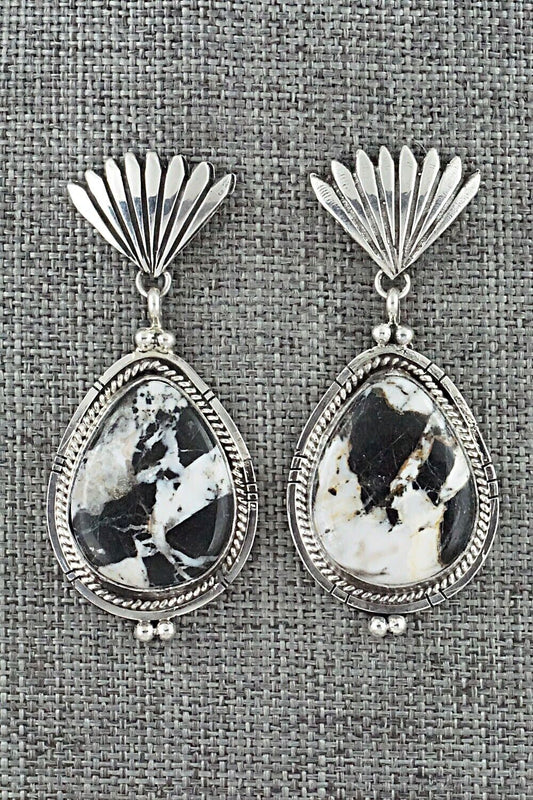 White Buffalo & Sterling Silver Earrings - Annie Spencer