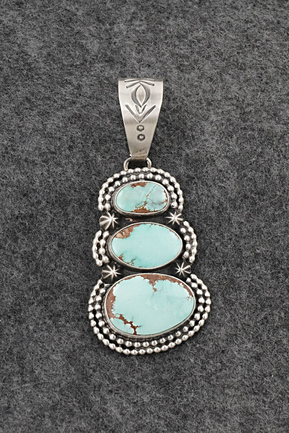 Turquoise & Sterling Silver Pendant - Darrin Livingston