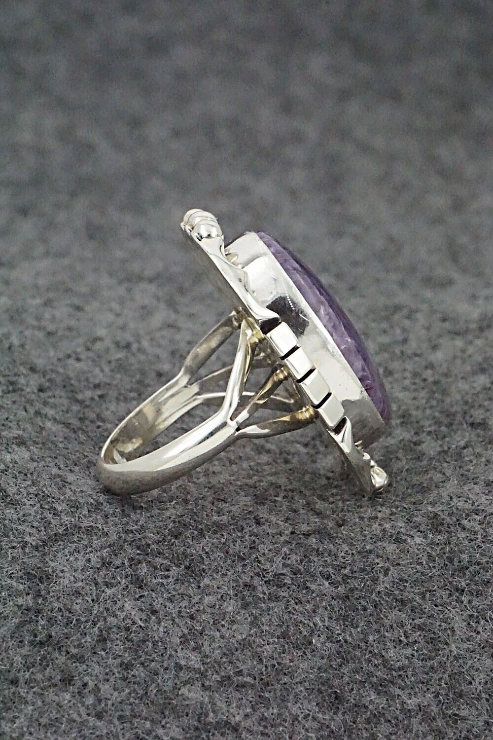 Charoite & Sterling Silver Ring - Samuel Yellowhair - Size 6.75