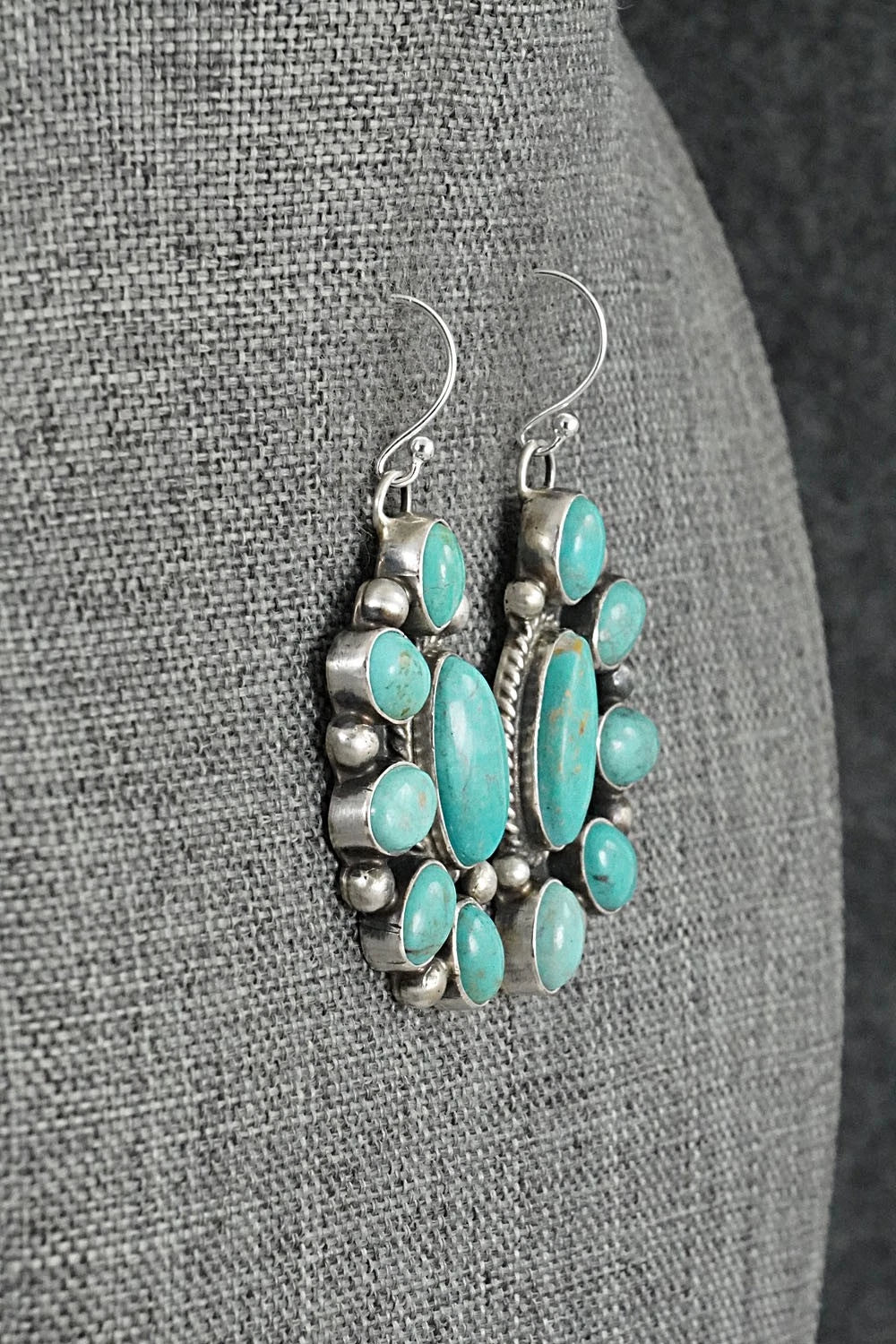 Turquoise & Sterling Silver Earrings - Kathleen Livingston