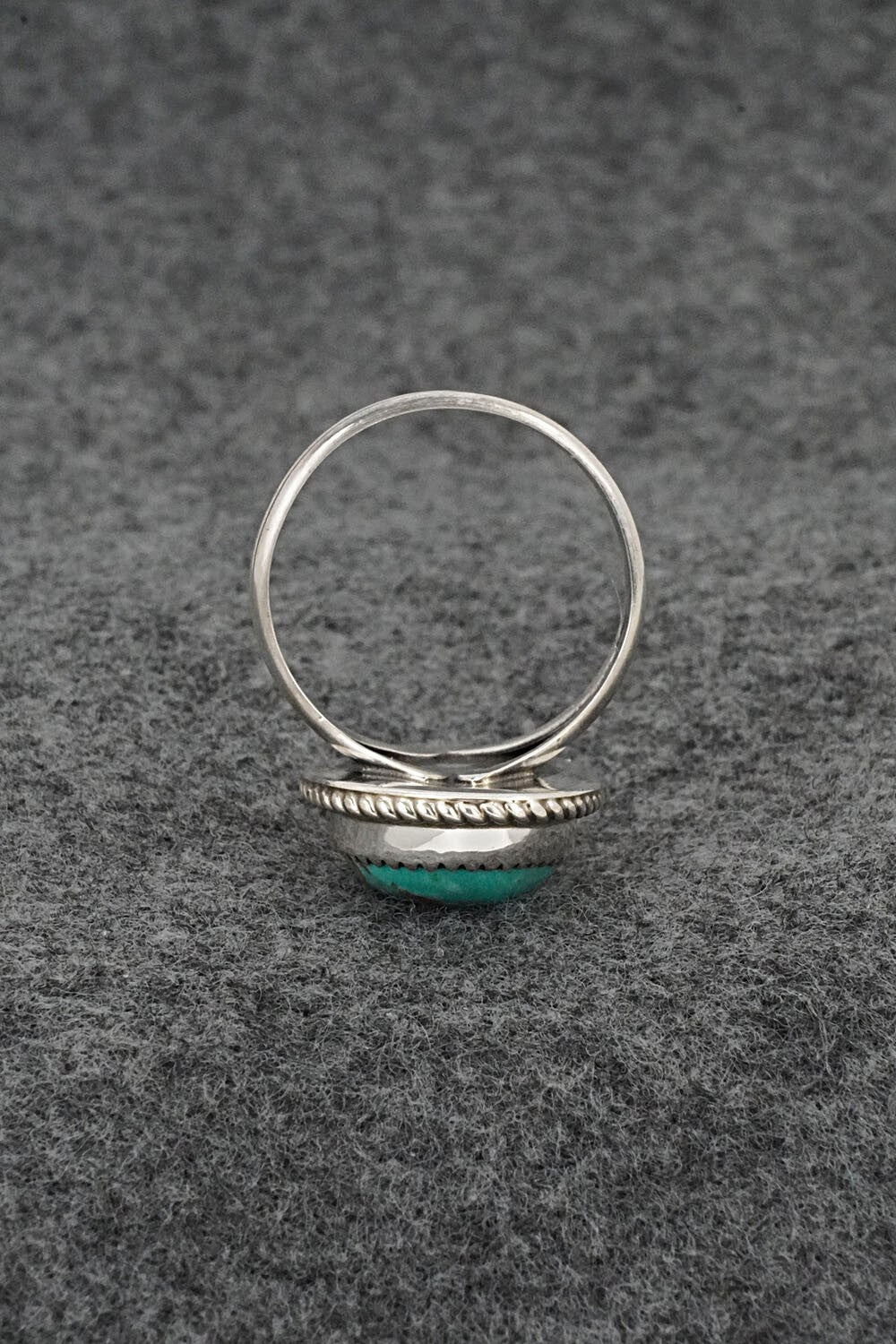 Turquoise & Sterling Silver Ring - Leslie Nez - Size 11