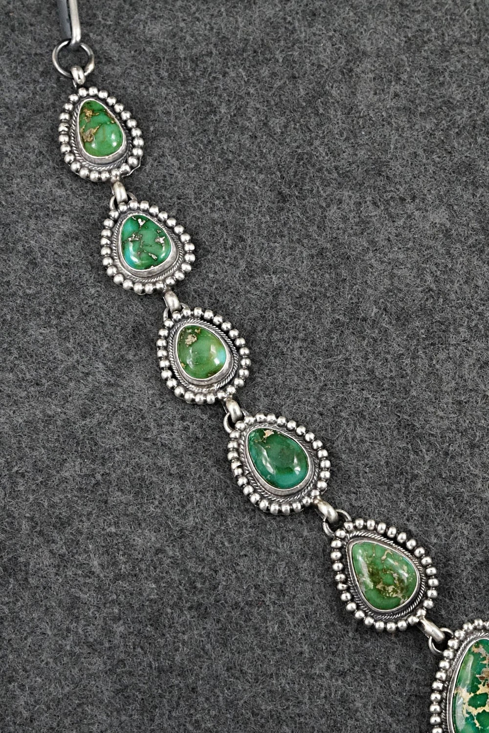 Turquoise & Sterling Silver Necklace and Earrings Set - Darrin Livingston