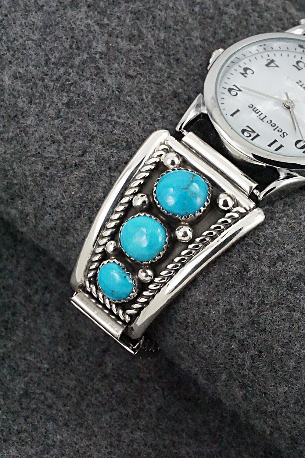 Turquoise & Sterling Silver Watch Bracelet - Paul Largo