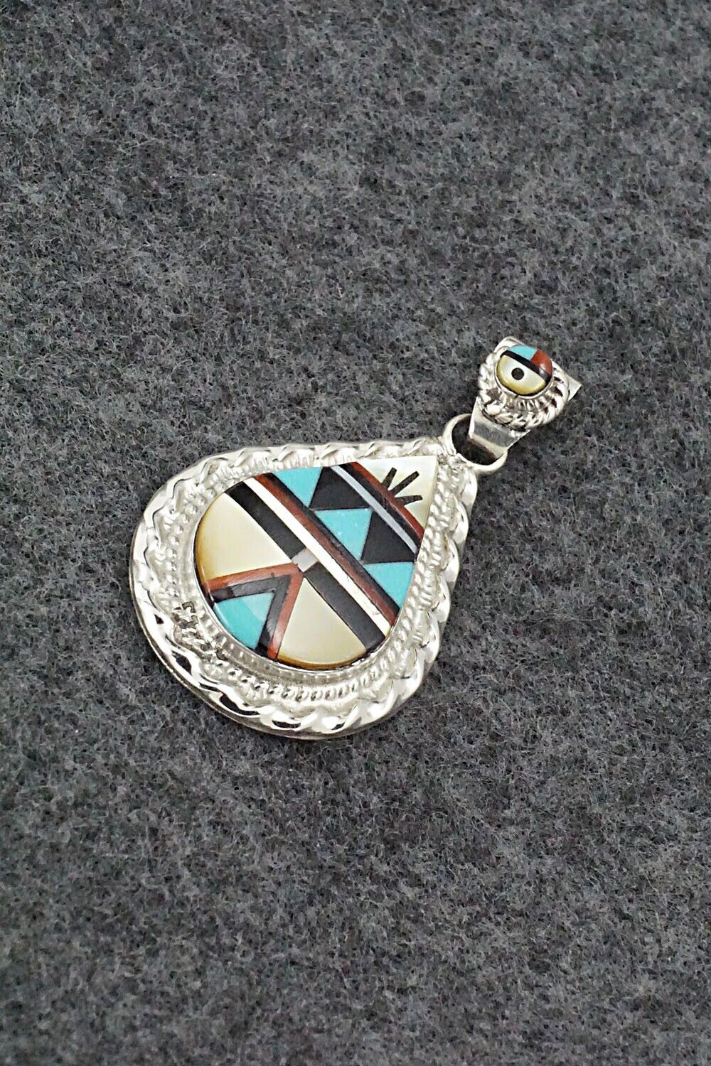 Multi-Stone & Sterling Silver Pendant - Lynette Yuselew