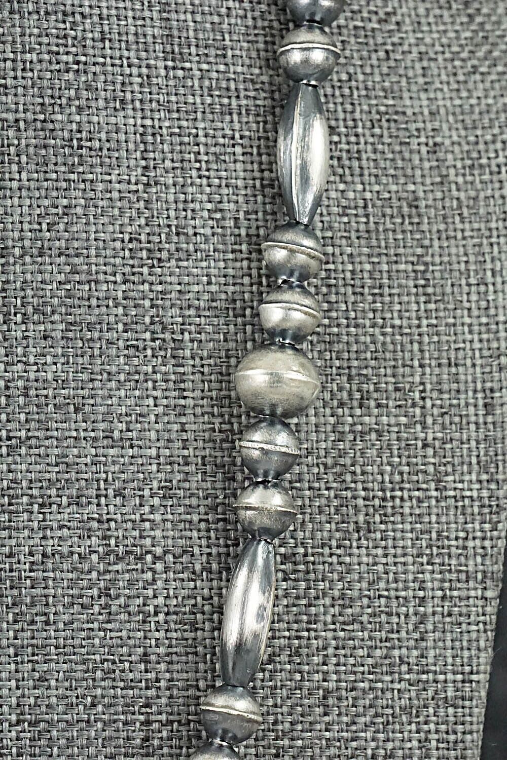 Sterling Silver Navajo Pearl Necklace 20" - Vintage