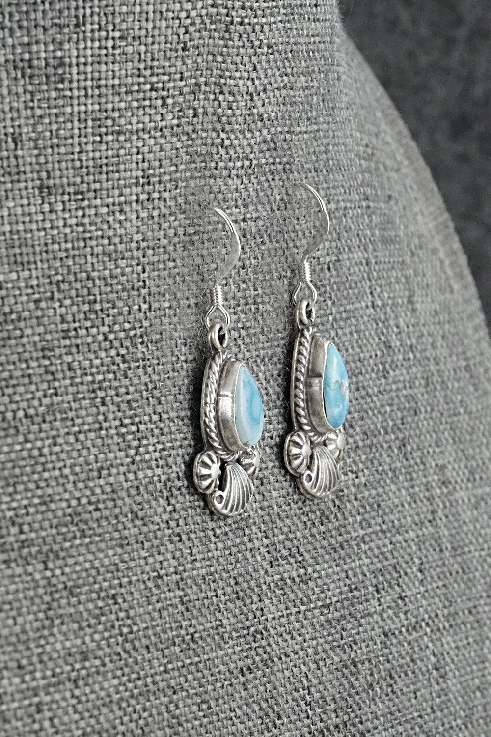 Turquoise & Sterling Silver Earrings - Verley Betone