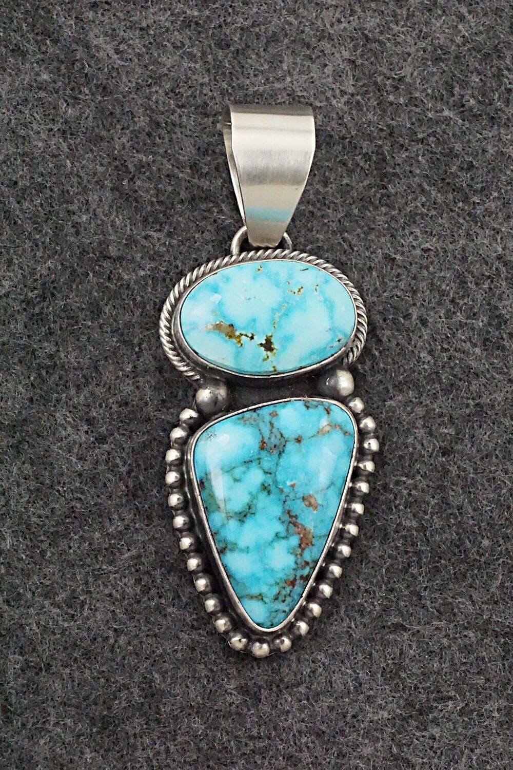 Turquoise & Sterling Silver Pendant - Kathleen Livingston