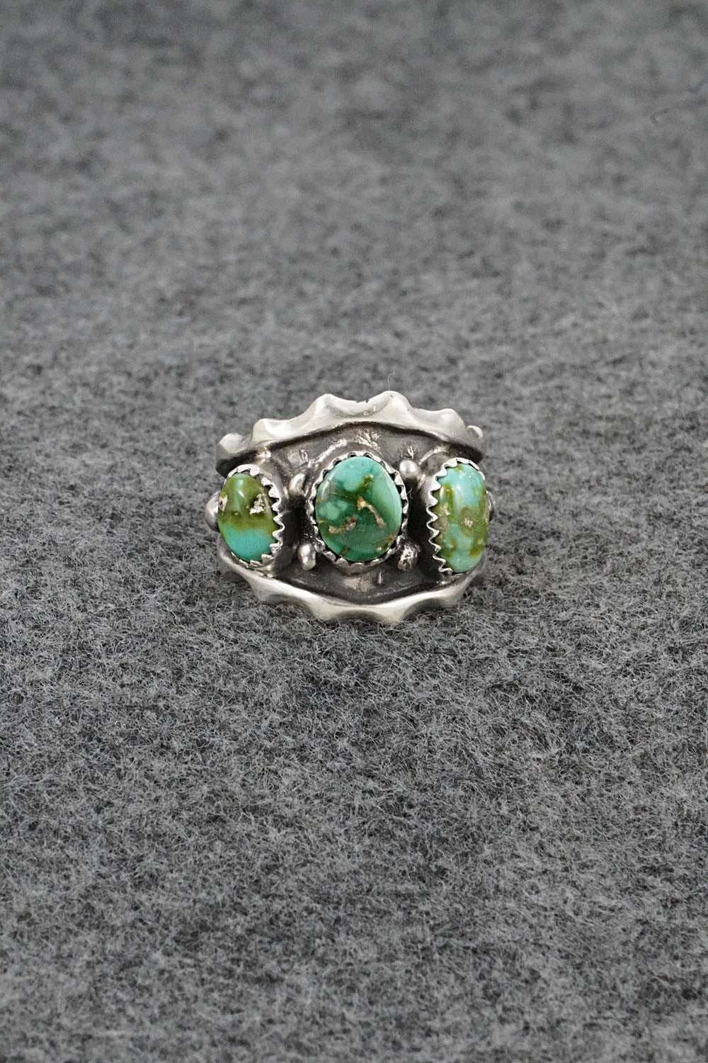 Turquoise & Sterling Silver Ring - Genevieve Francisco - Size 8