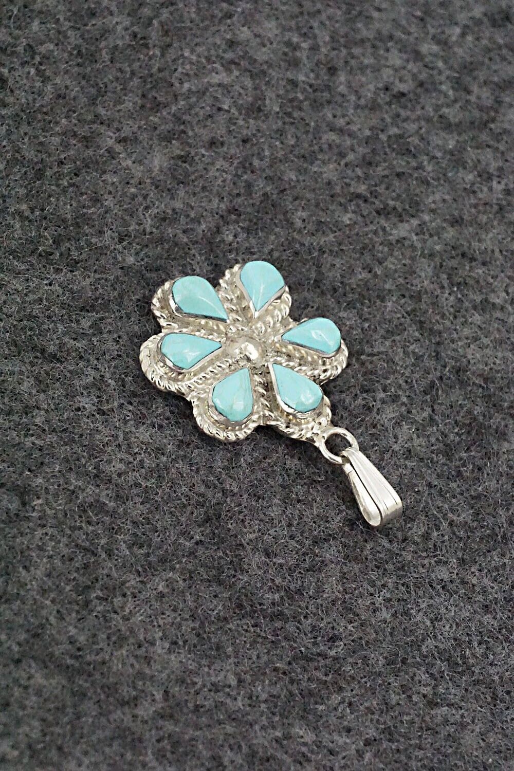 Turquoise & Sterling Silver Pendant - Gina Dosedo