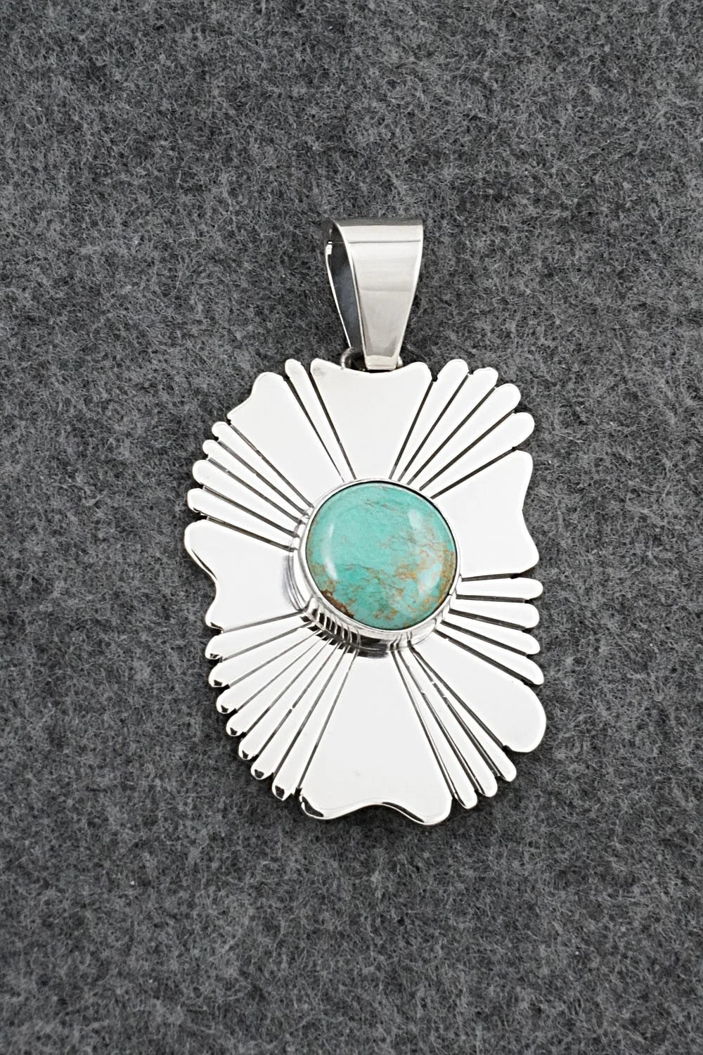 Turquoise & Sterling Silver Pendant - Daniel Benally