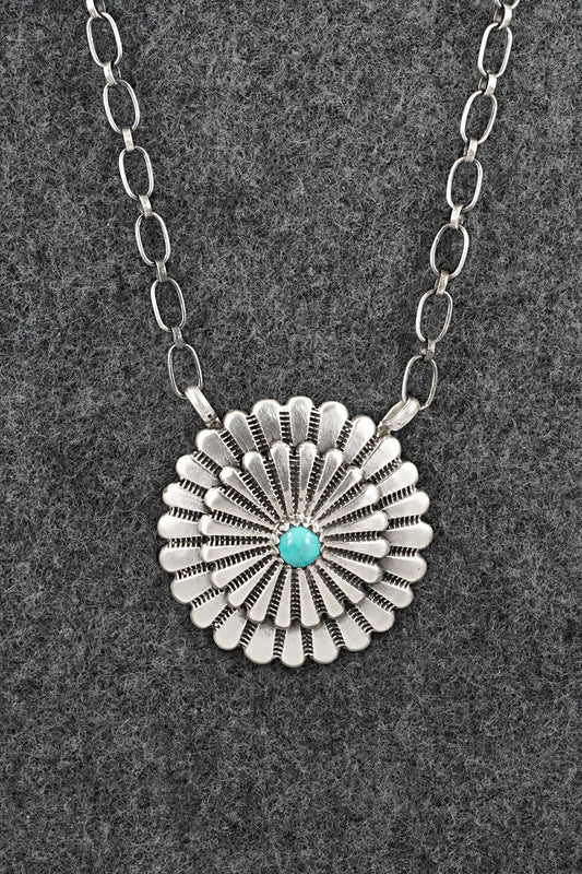 Turquoise & Sterling Silver Necklace - Sheldon Mariano