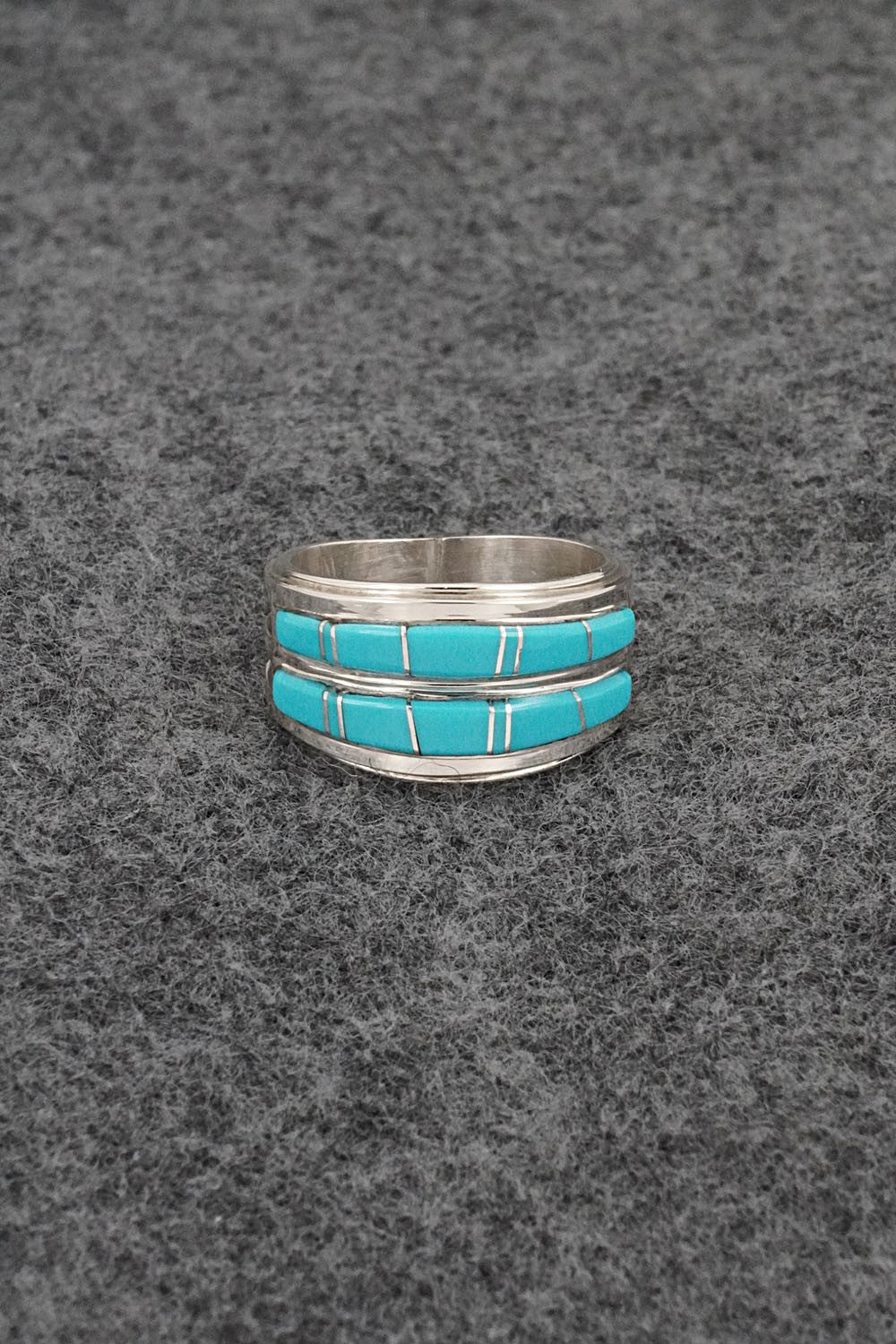 Turquoise & Sterling Silver Ring - Wilbert Muskett Jr. - Size 7.75