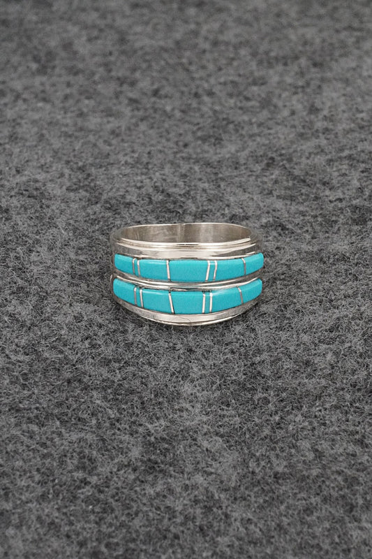 Turquoise & Sterling Silver Ring - Wilbert Muskett Jr. - Size 7.75