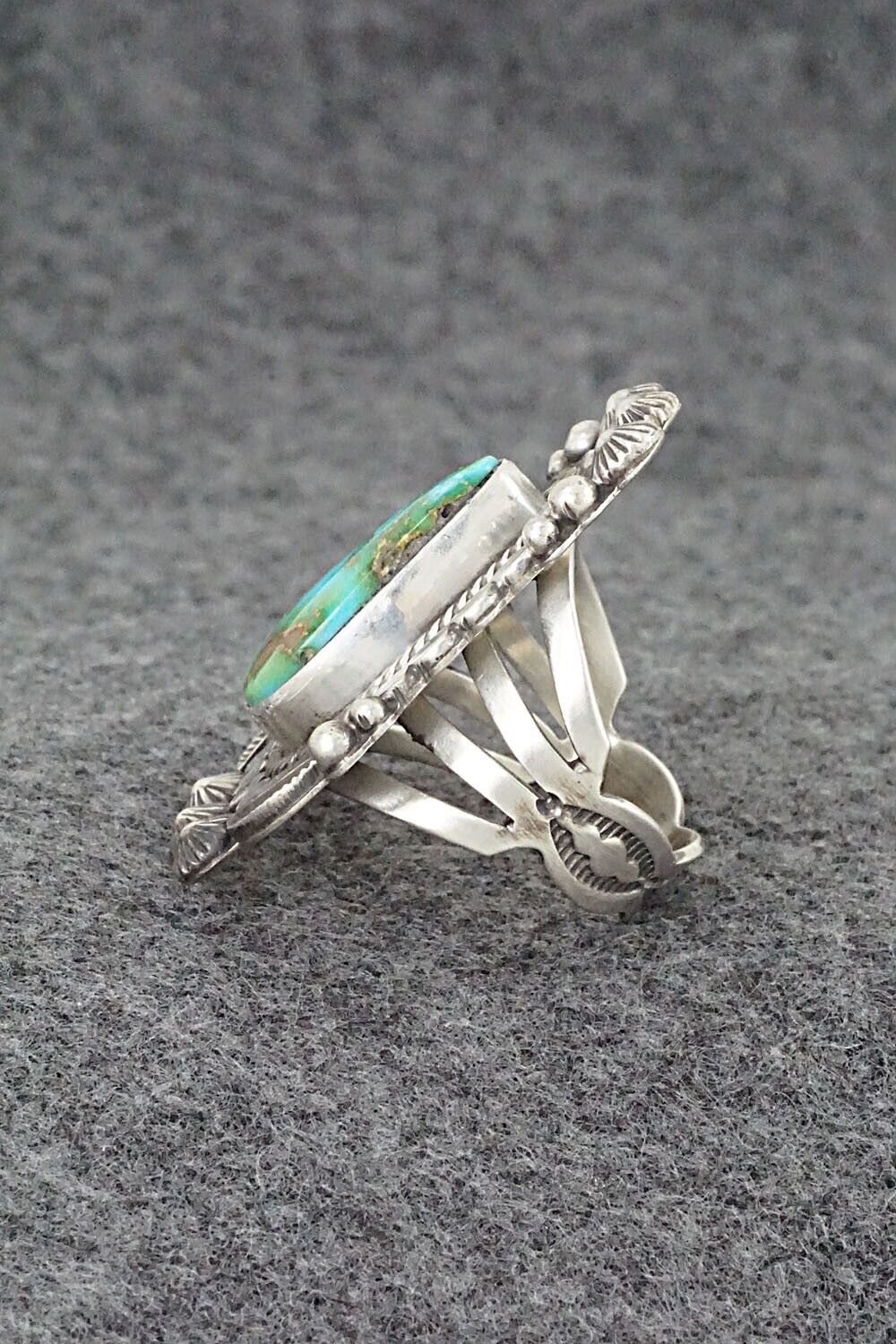 Turquoise & Sterling Silver Ring - Tom Lewis - Size 7.5