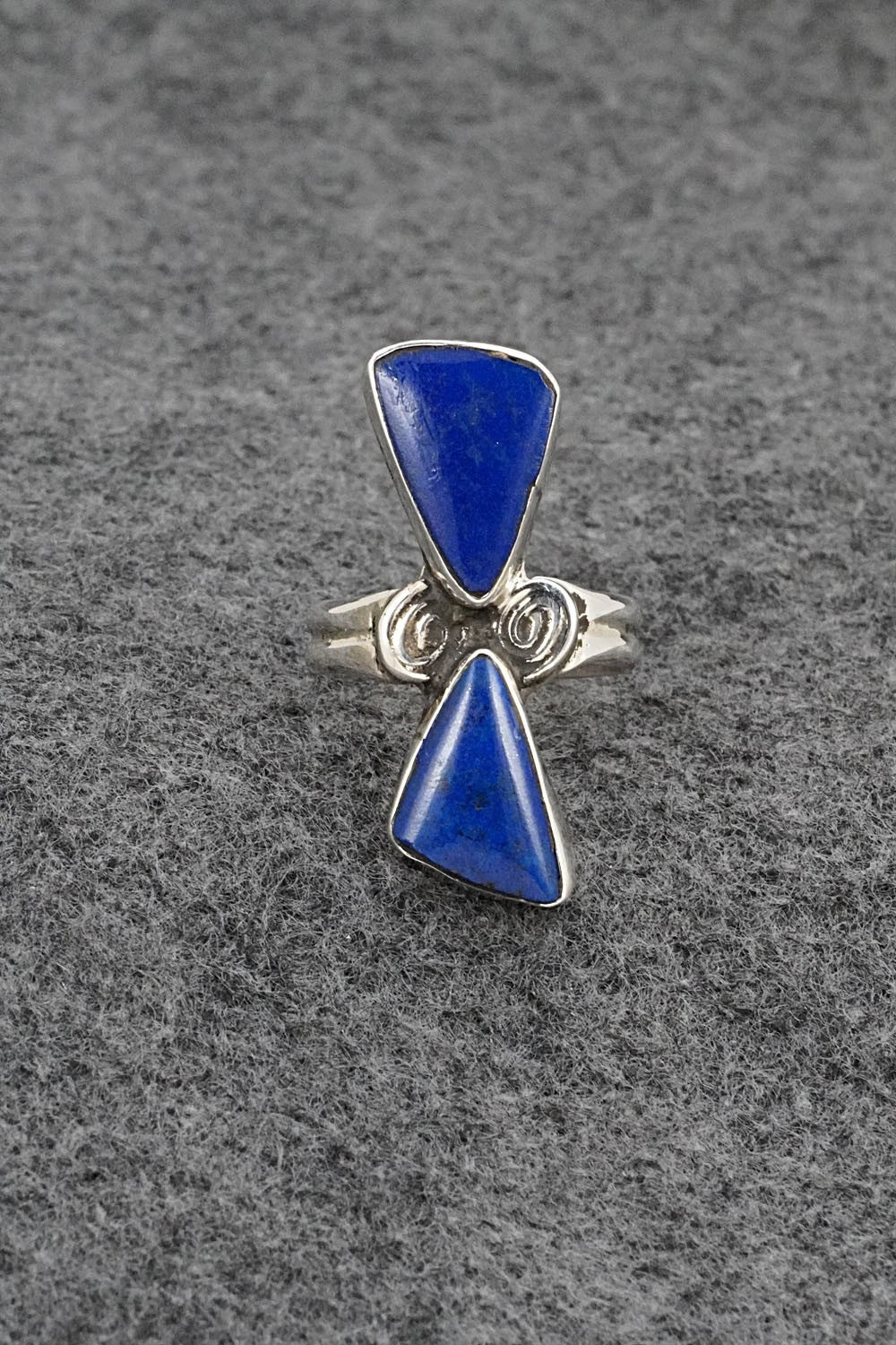 Lapis & Sterling Silver Ring - Priscilla Reeder - Size 8