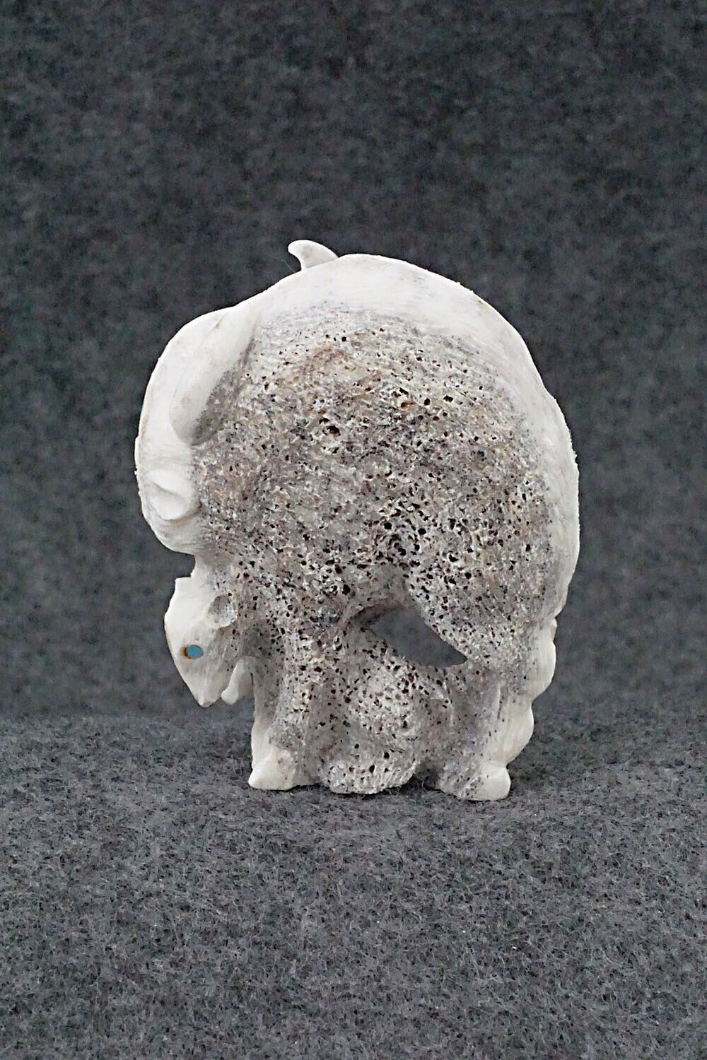 Buffalo and Calf Zuni Fetish Carving - Chris Peina