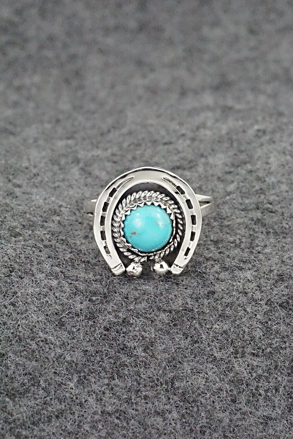 Turquoise & Sterling Silver Ring - Alice Rose Saunders - Size 8.5