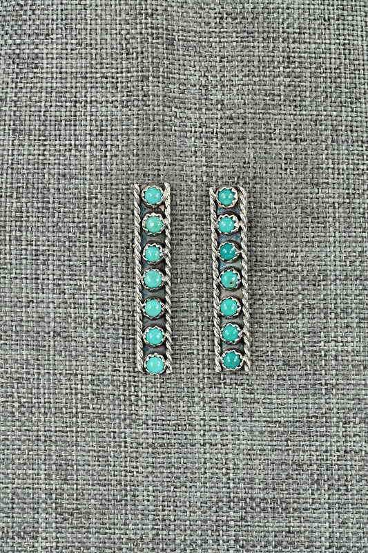 Turquoise & Sterling Silver Earrings - Dominic Duboise