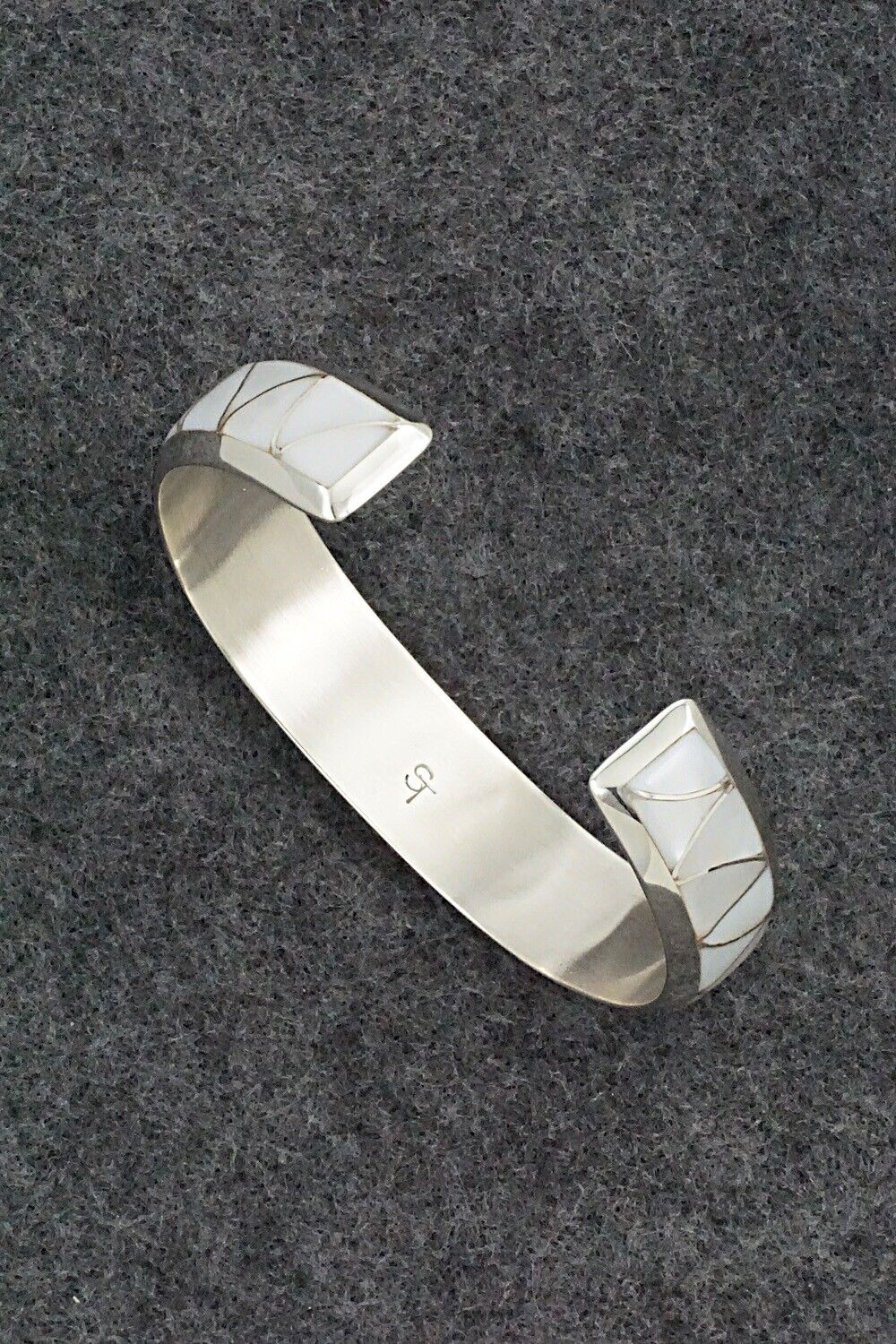 Mother of Pearl & Sterling Silver Inlay Bracelet - Stewart Tucson