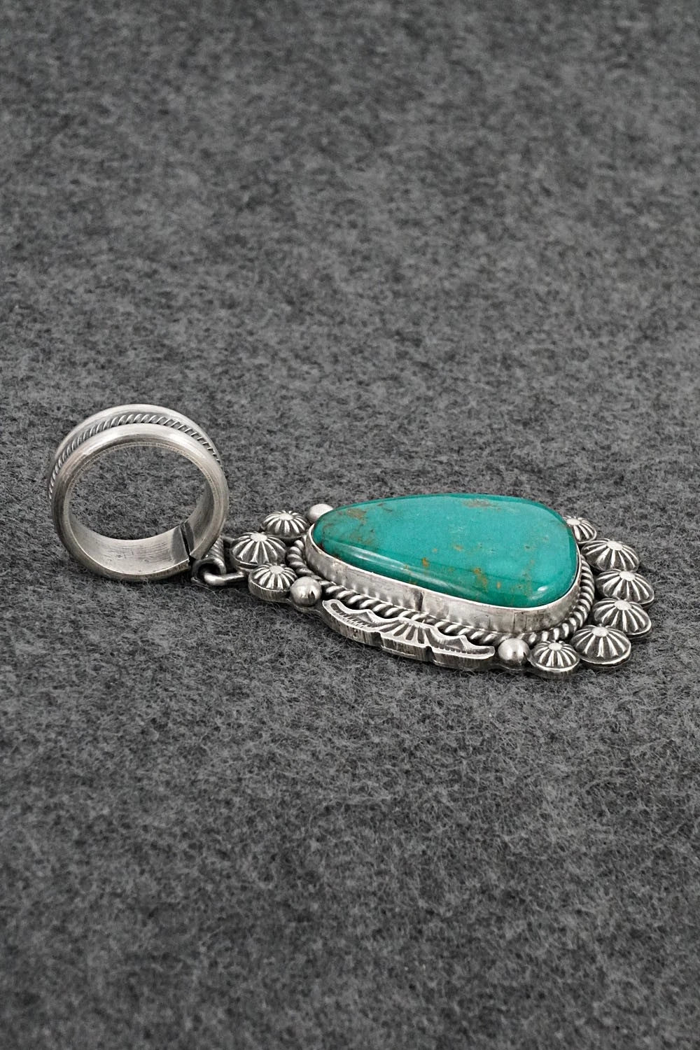Turquoise & Sterling Silver Pendant - Michael Calladitto
