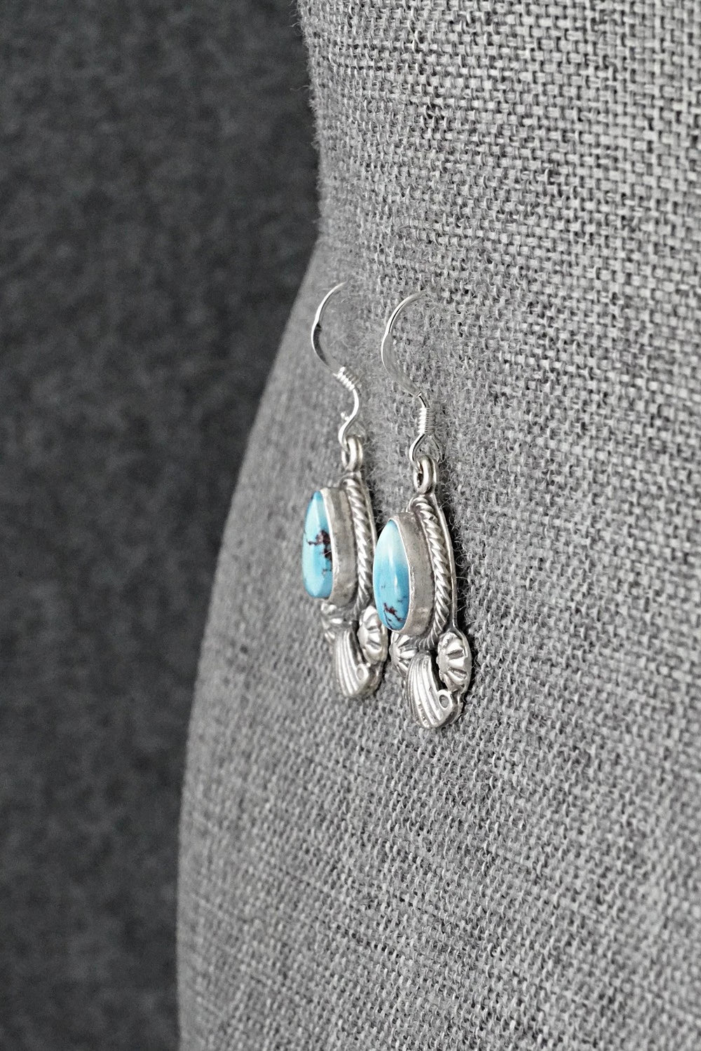 Turquoise & Sterling Silver Earrings - Verley Betone