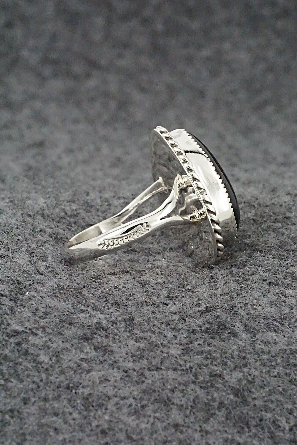 Onyx & Sterling Silver Ring - Arlene Lewis - Size 7.5