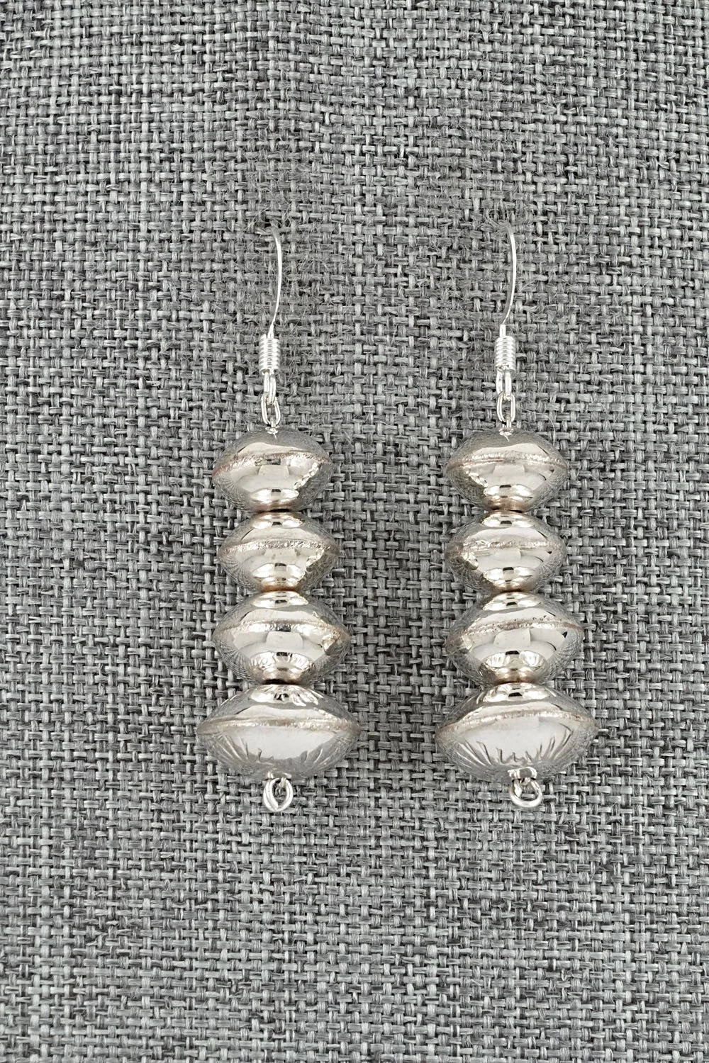 Sterling Silver Navajo Pearl Earrings - Angeline Miller