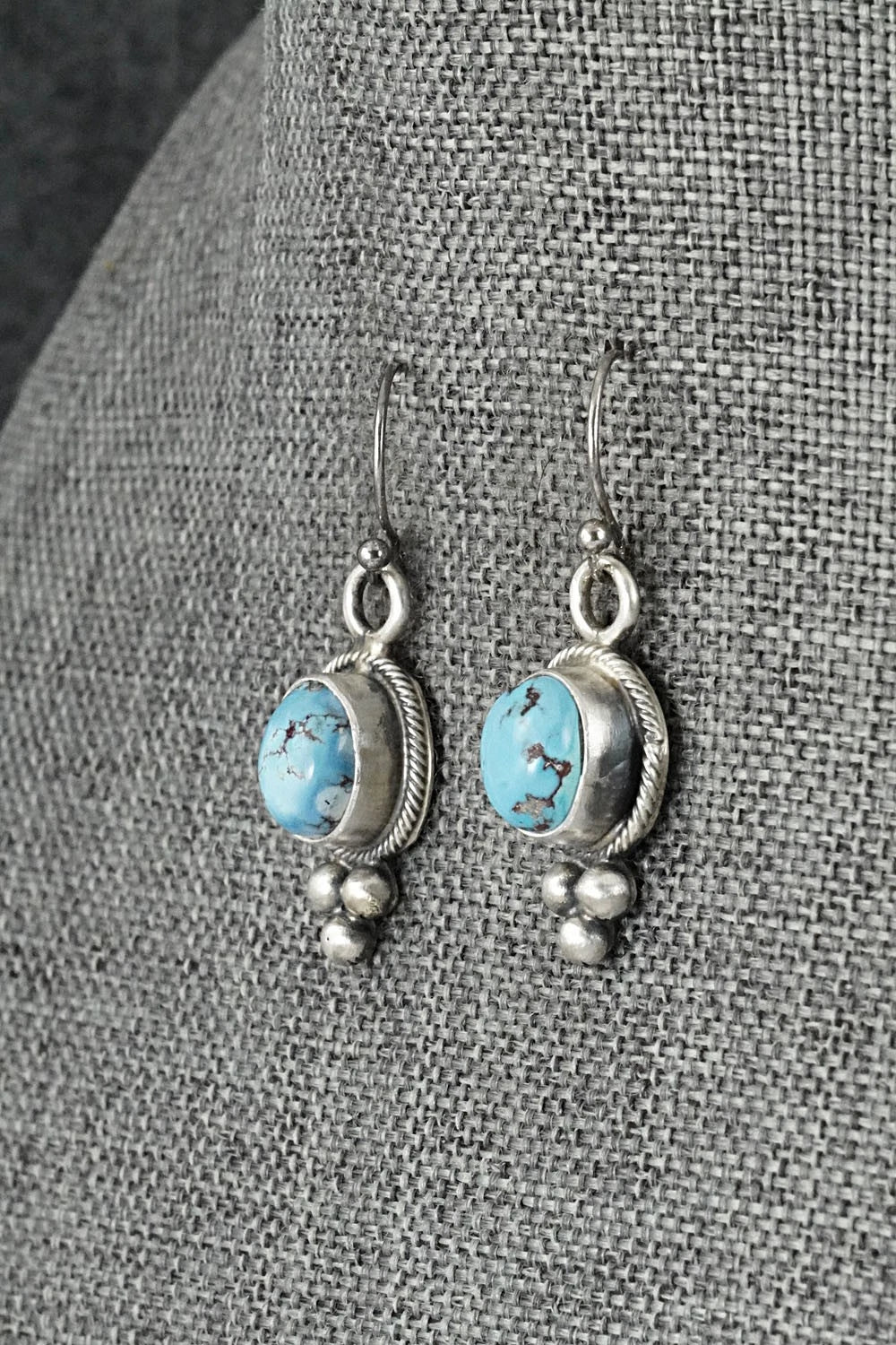 Turquoise & Sterling Silver Squash Blossom Set - Paul Livingston