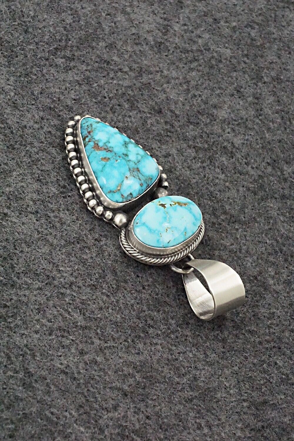 Turquoise & Sterling Silver Pendant - Kathleen Livingston