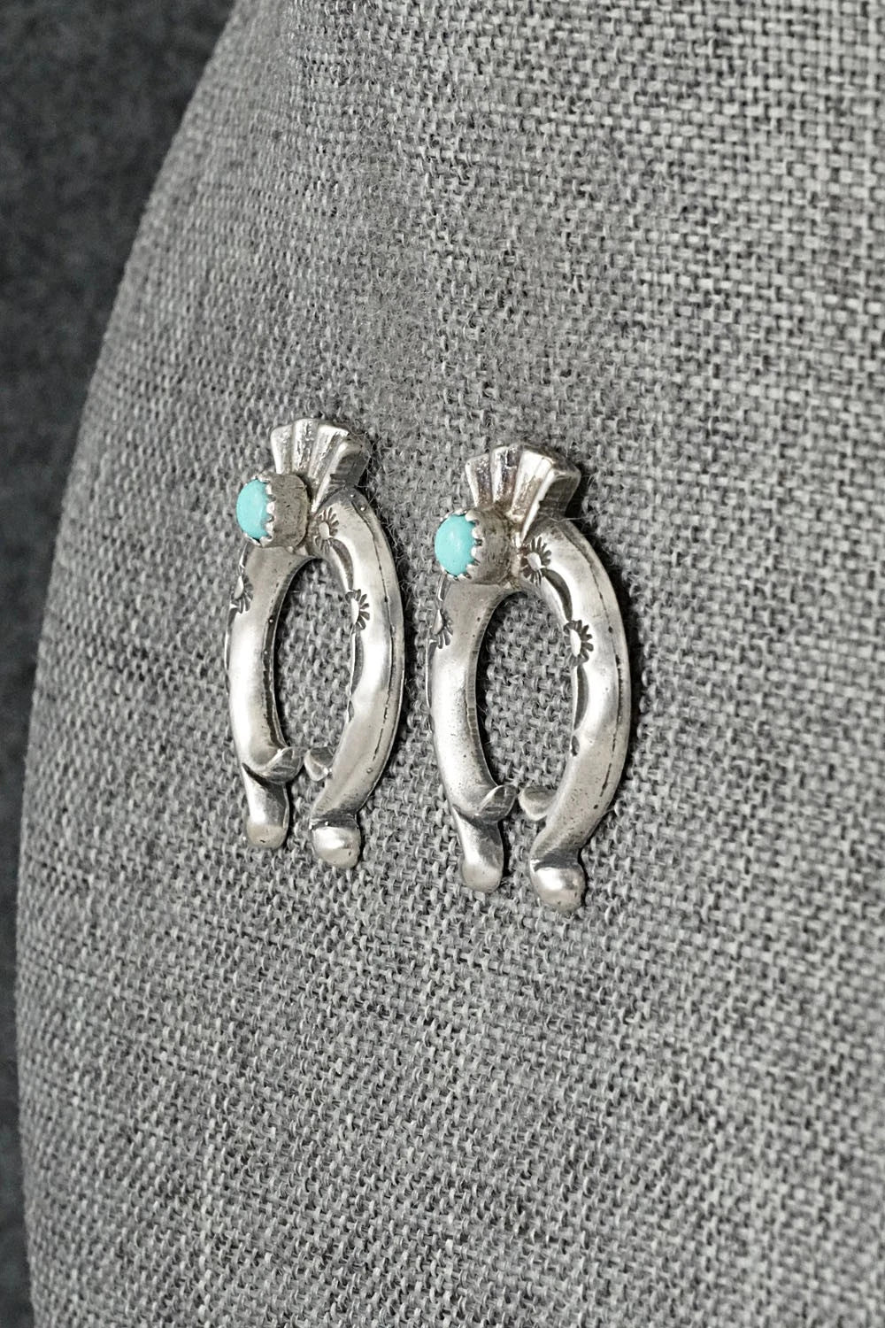 Turquoise & Sterling Silver Earrings - Adrienne Gordon
